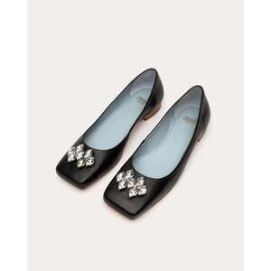 Square Toe Ballet Flat - Black
